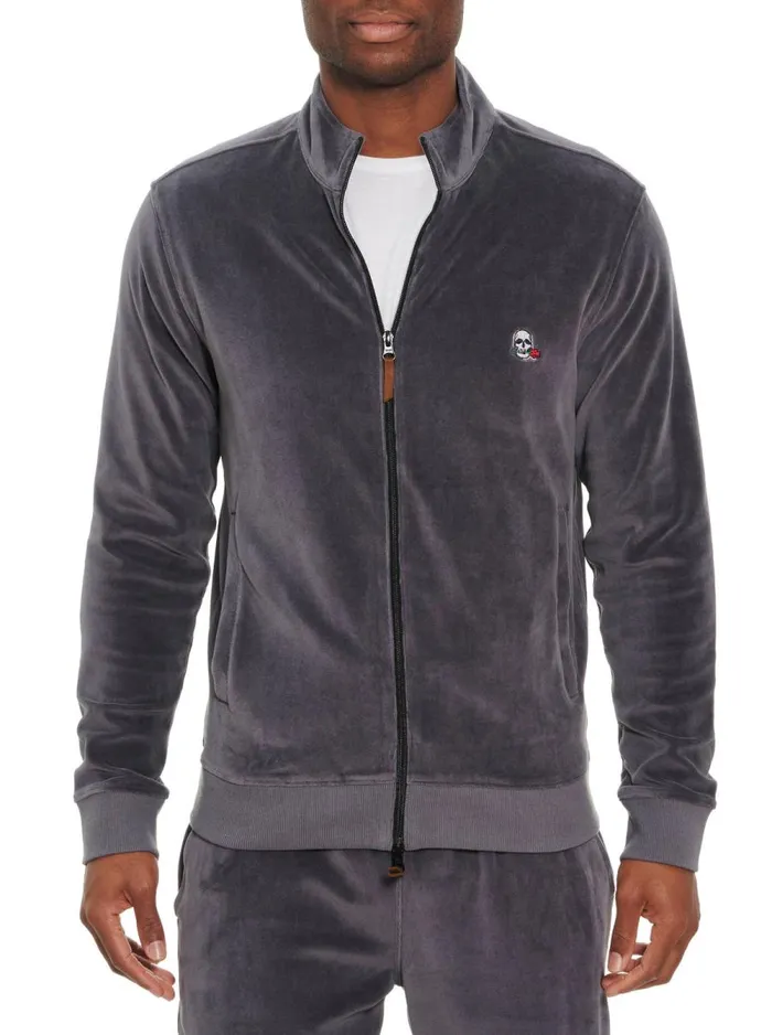Men Robert Graham Sweaters and Knits HERBERT LONG SLEEVE KNIT CHARCOAL