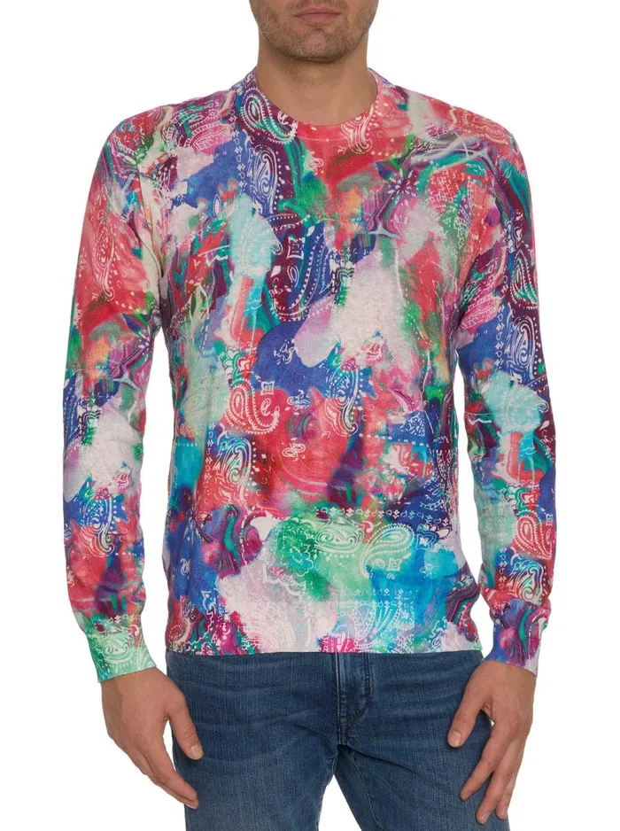 Men Robert Graham Sweaters and Knits NIGHT GALLERY SWEATER MULTI