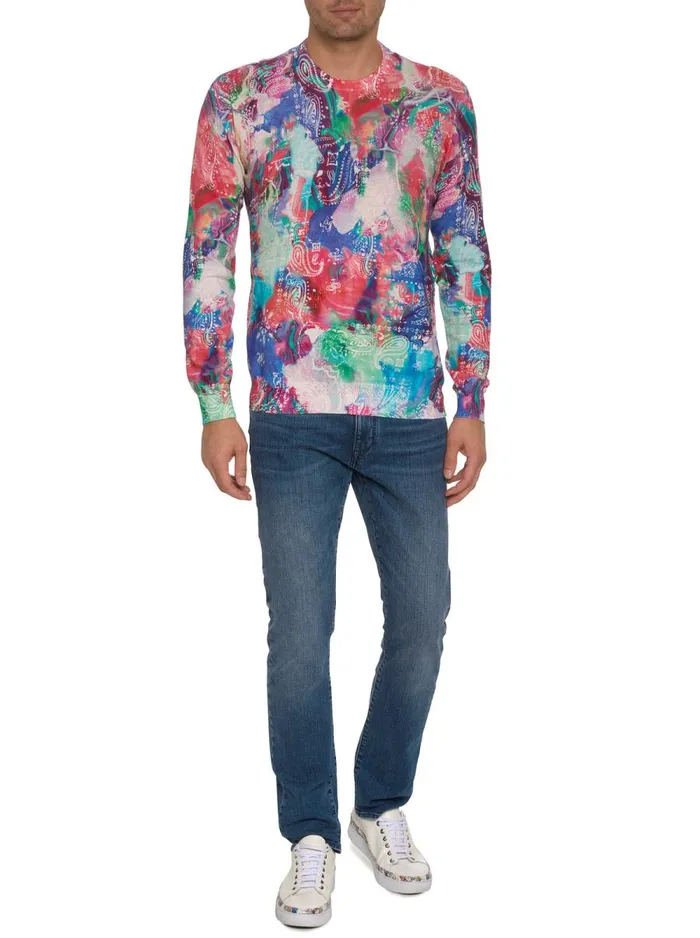 Men Robert Graham Sweaters and Knits NIGHT GALLERY SWEATER MULTI