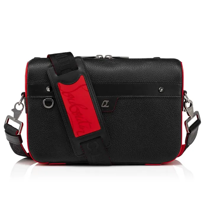 Men Ruisbuddy Messenger Bag 8211 Grained Calf Leather And Rubber 8211 Black Black Christian Louboutin Crossbody Bags Men Ruisbuddy Messenger Bag 8211 Grained Calf Leather And Rubber 8211 Black Black Christian Louboutin Crossbody Bags