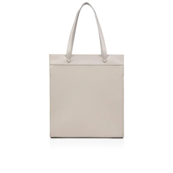 Men Ruistote Tote Bag 8211 Grained Calf Leather And Fabric 8211 Goose Grey Christian Louboutin Crossbody Bags