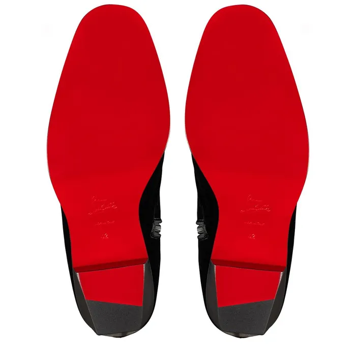 Men Save The Pampilla 70 Mm Boots 8211 Velvet 8211 Black Black Christian Louboutin Ankle Boots
