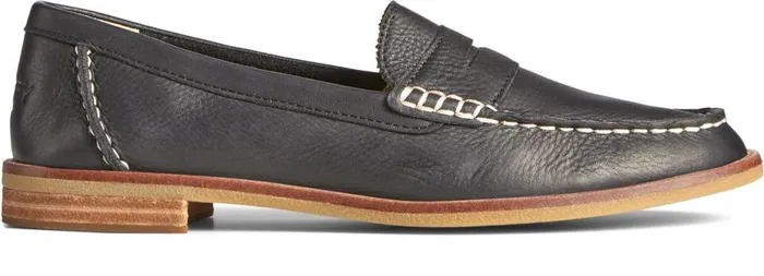 Men Seaport Penny Leather Loafer Black Sperry Active