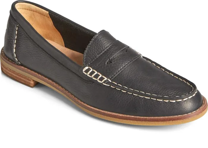 Men Seaport Penny Leather Loafer Black Sperry Active Men Seaport Penny Leather Loafer Black Sperry Active