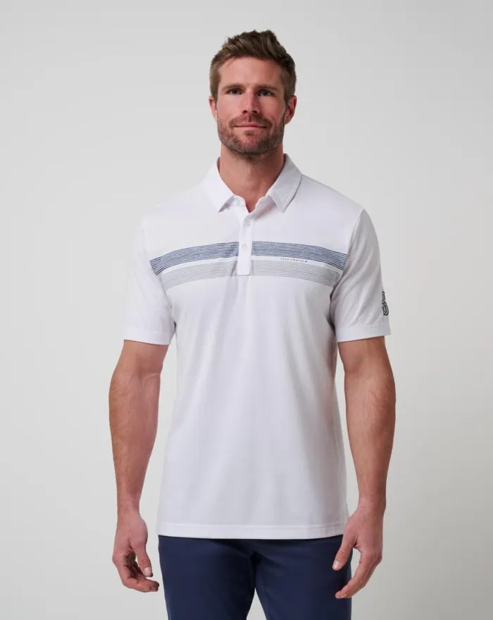 Men SEATTLE MARINERS TOP RECRUIT POLO White TravisMathew Polos