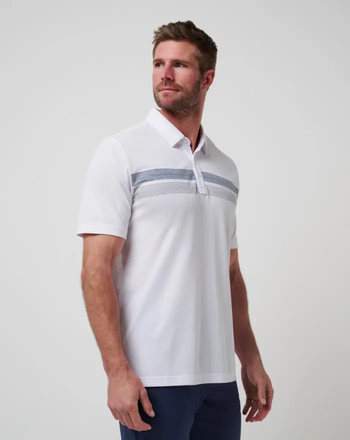 Men SEATTLE MARINERS TOP RECRUIT POLO White TravisMathew Polos