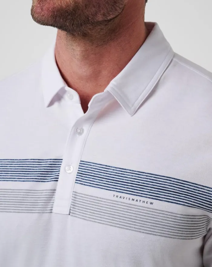Men SEATTLE MARINERS TOP RECRUIT POLO White TravisMathew Polos