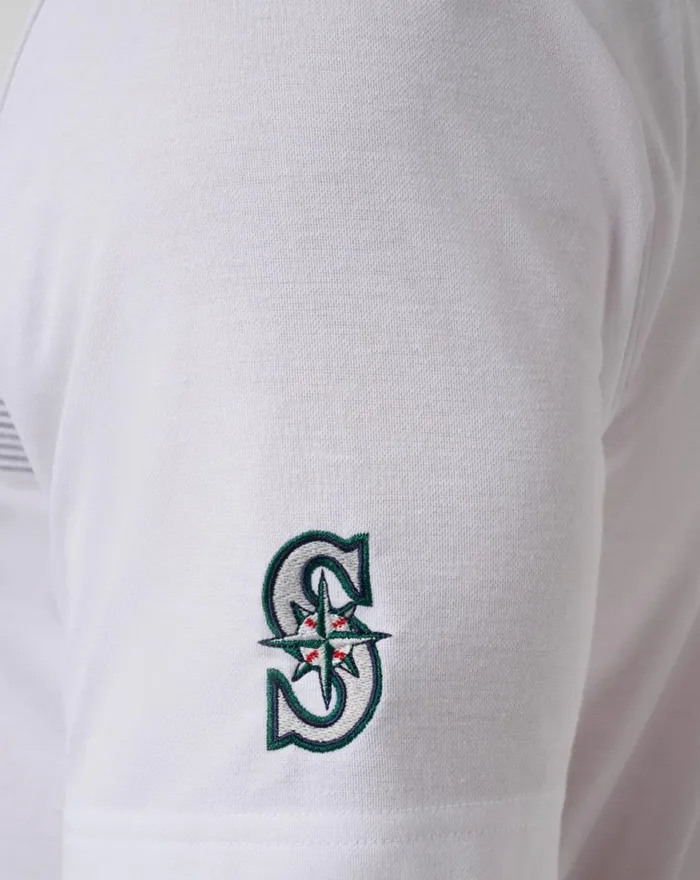 Men SEATTLE MARINERS TOP RECRUIT POLO White TravisMathew Polos