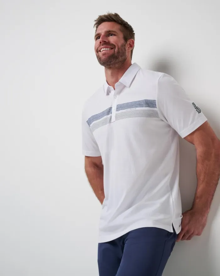 Men SEATTLE MARINERS TOP RECRUIT POLO White TravisMathew Polos