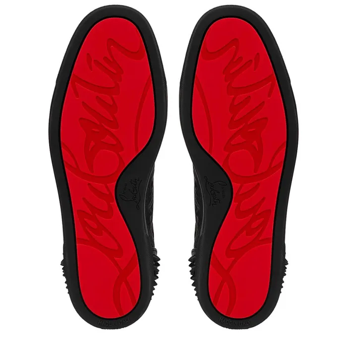 Men Seavaste 2 Sneakers 8211 Calf Leather And Spikes 8211 Black Black Christian Louboutin Low Top Sneakers
