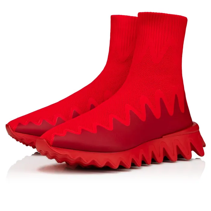 Men Sharky Sock Man Sneakers 8211 Mesh 8211 Loubi Red Christian Louboutin High Top Sneakers Men Sharky Sock Man Sneakers 8211 Mesh 8211 Loubi Red Christian Louboutin High Top Sneakers