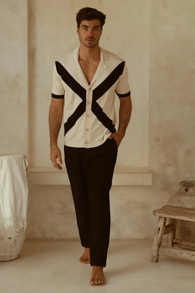 Men Shirts Runaway The Label ARCHIE SHIRT Sandblack