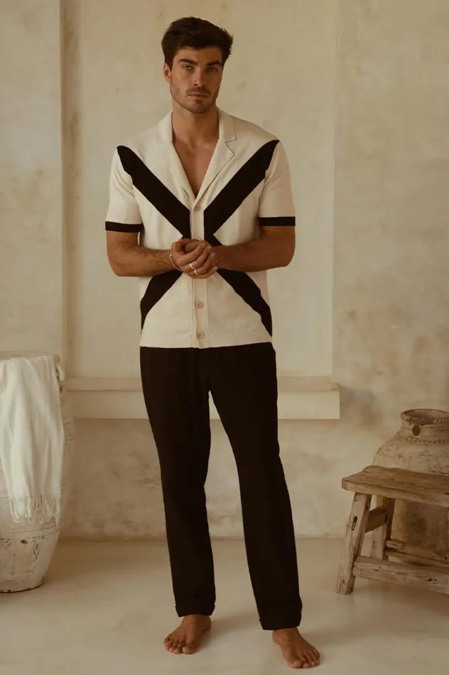 Men Shirts Runaway The Label ARCHIE SHIRT Sandblack