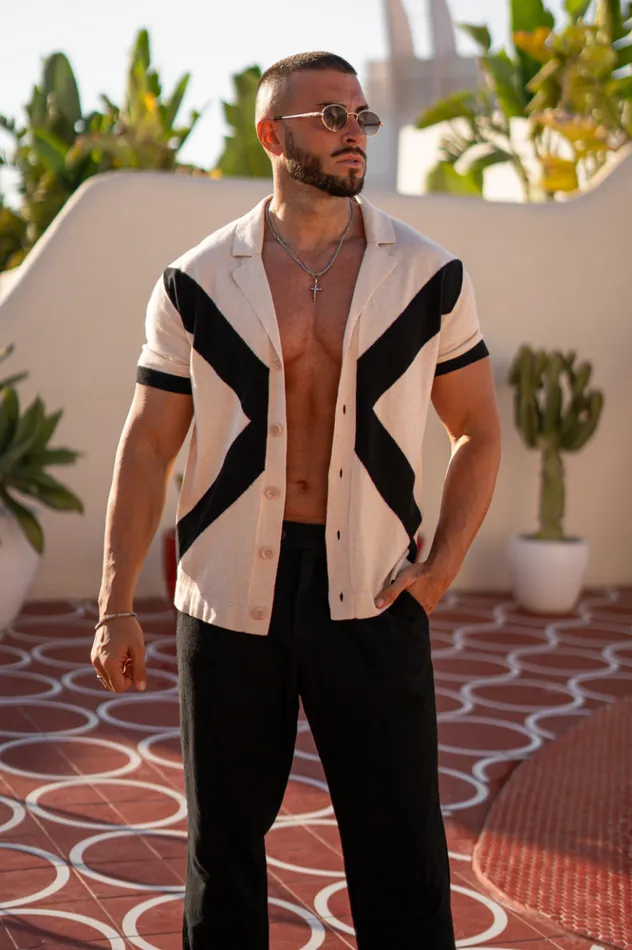 Men Shirts Runaway The Label ARCHIE SHIRT Sandblack