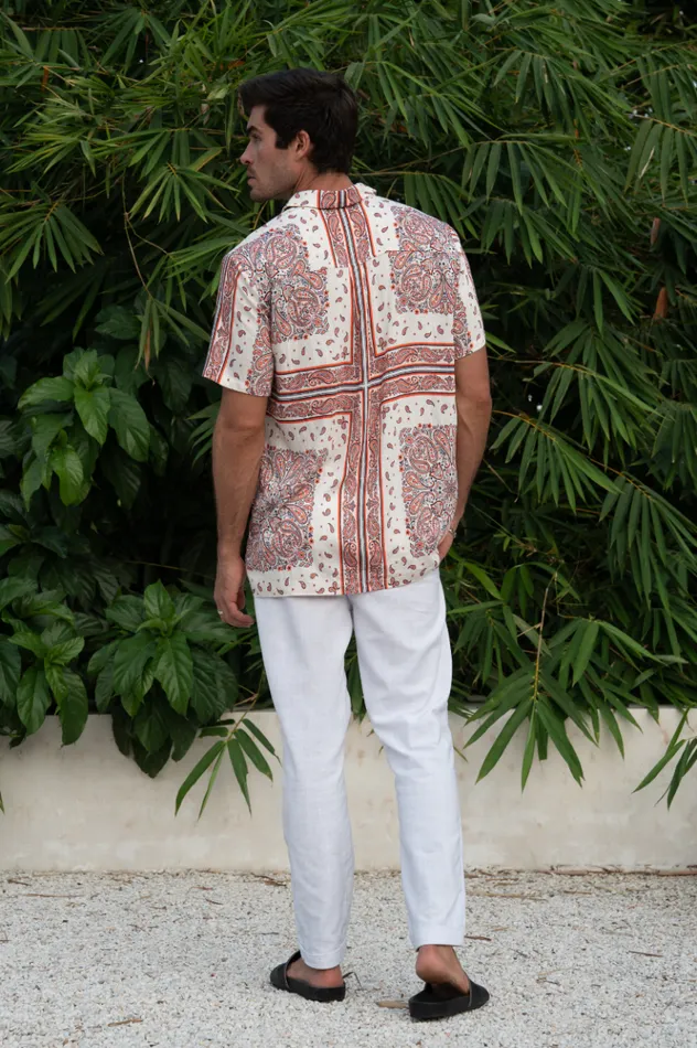 Men Shirts Runaway The Label BANDANA SHIRT Red