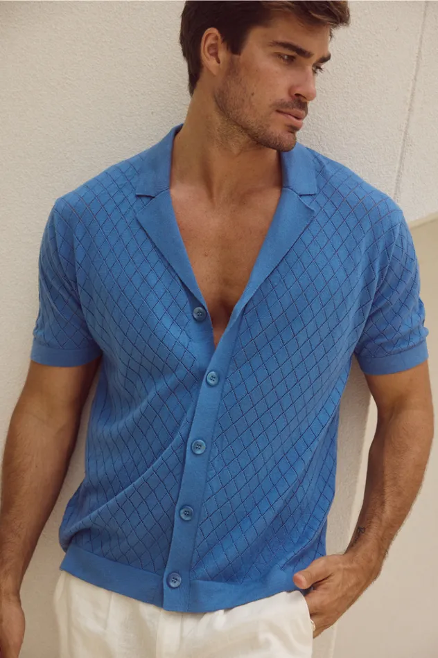 Men Shirts Runaway The Label BILLIE SHIRT Blue