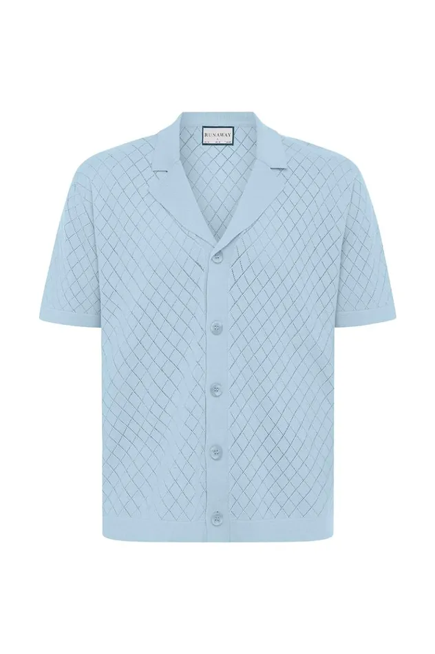 Men Shirts Runaway The Label BILLIE SHIRT Ice Blue