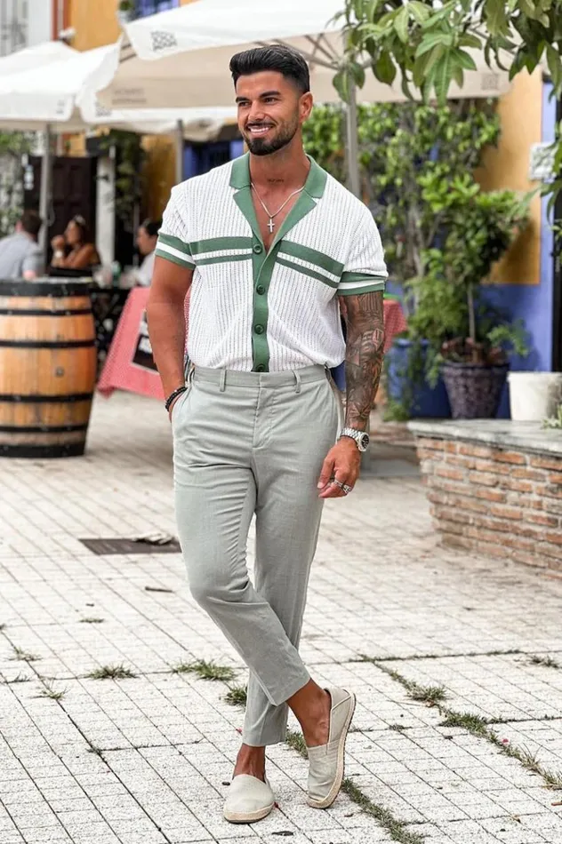 Men Shirts Runaway The Label BRODY SHIRT Khakiwhite