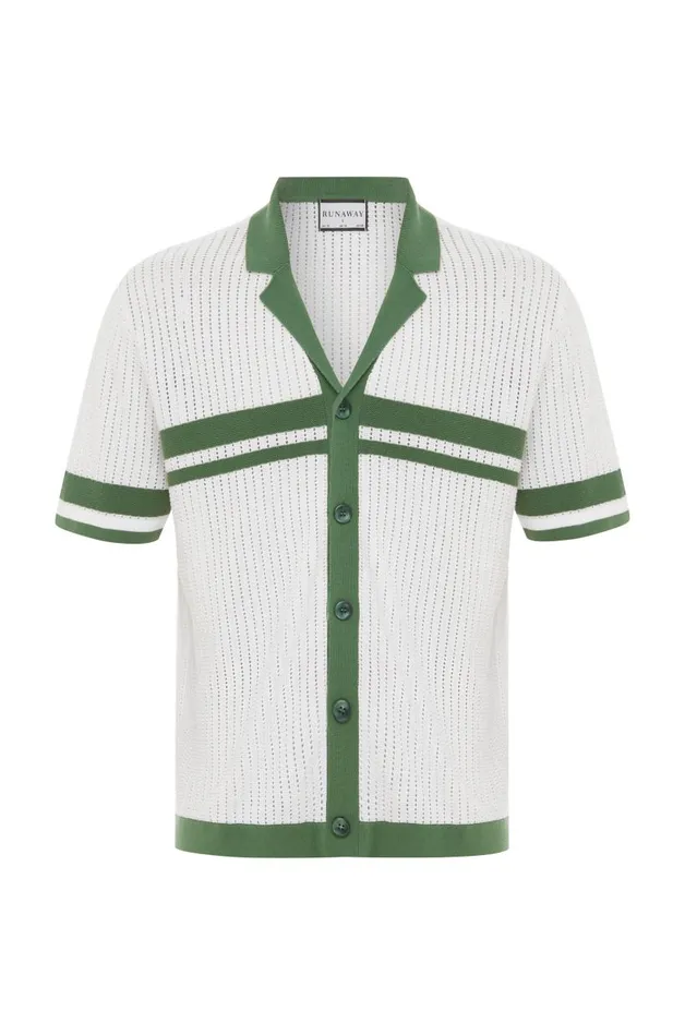 Men Shirts Runaway The Label BRODY SHIRT Khakiwhite