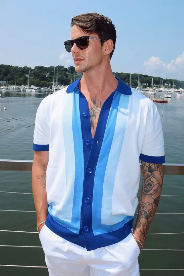 Men Shirts Runaway The Label DARIUS SHIRT Blue Multi