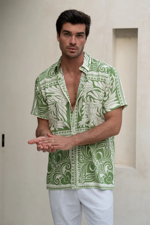 Men Shirts Runaway The Label HAVANNA SHIRT Green