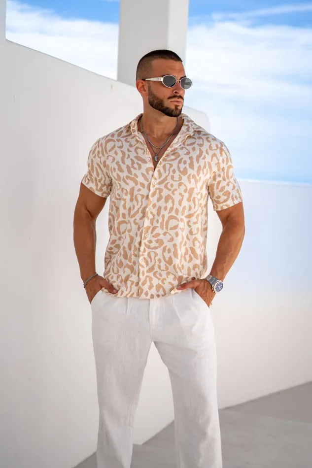 Men Shirts Runaway The Label JACK SHIRT Sandwhite