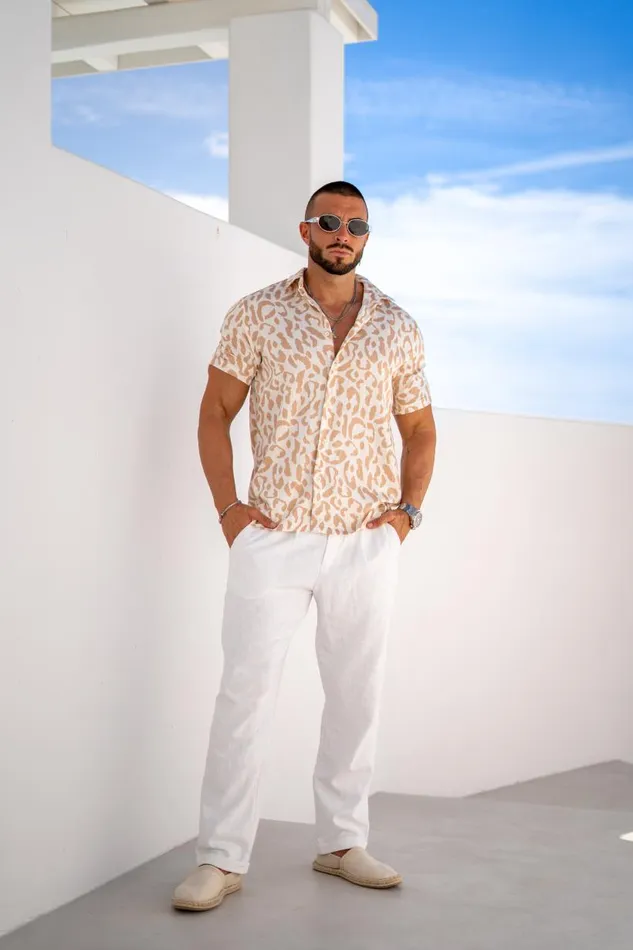 Men Shirts Runaway The Label JACK SHIRT Sandwhite