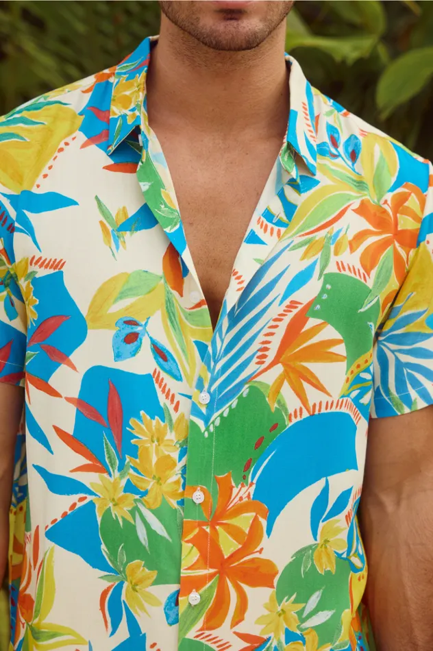 Men Shirts Runaway The Label MASON SHIRT Malta Print