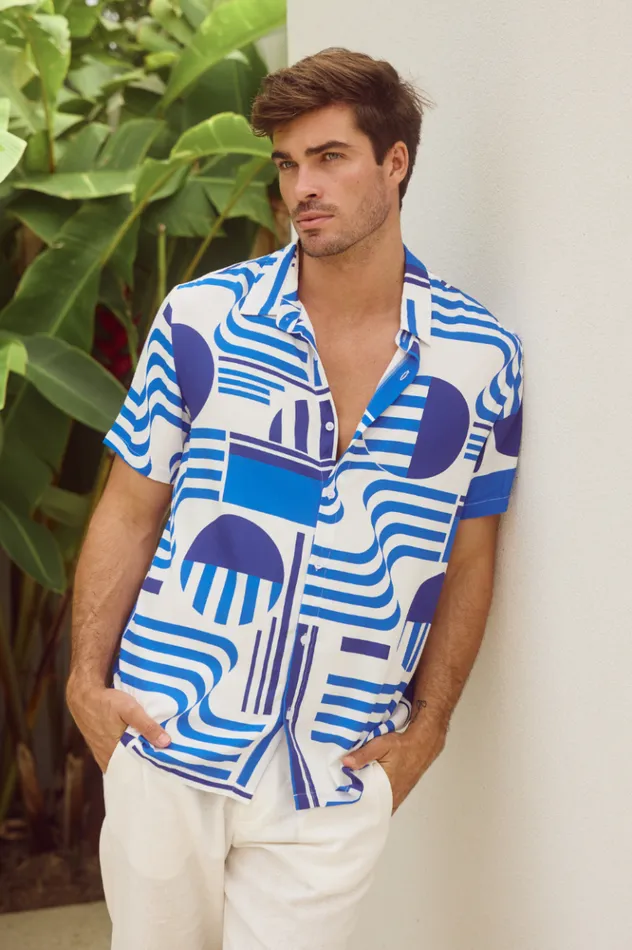 Men Shirts Runaway The Label MASON SHIRT Vargo Blue