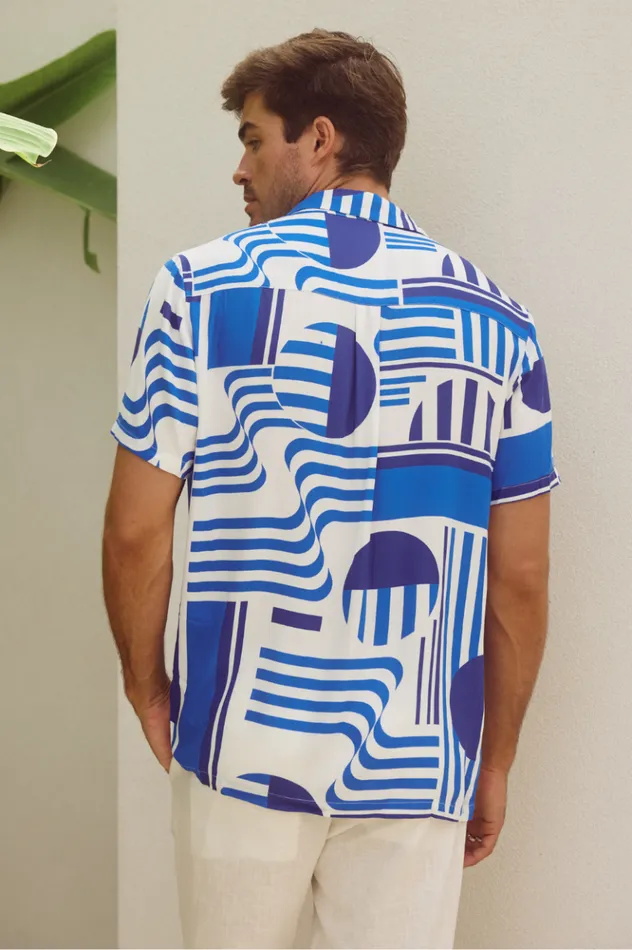 Men Shirts Runaway The Label MASON SHIRT Vargo Blue