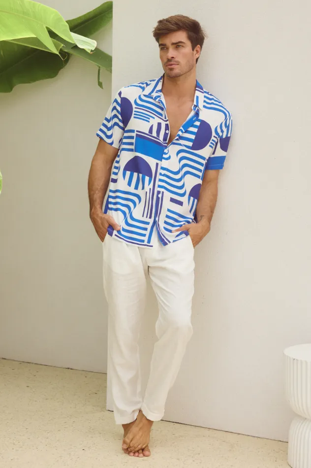 Men Shirts Runaway The Label MASON SHIRT Vargo Blue