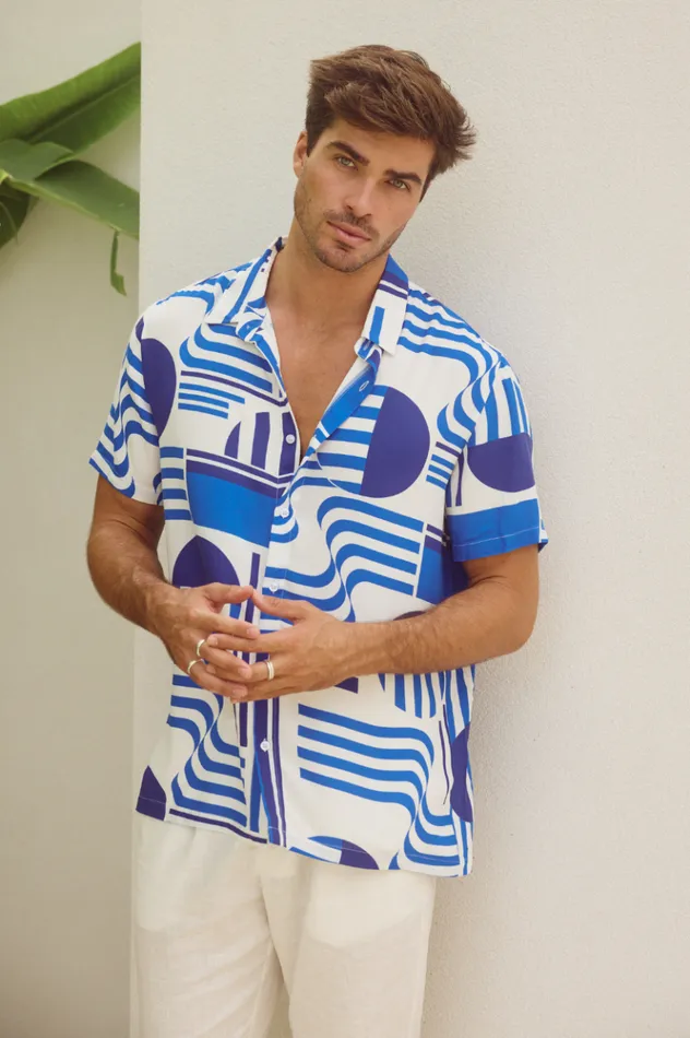 Men Shirts Runaway The Label MASON SHIRT Vargo Blue