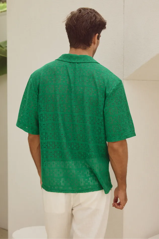 Men Shirts Runaway The Label MATILO SHIRT Green