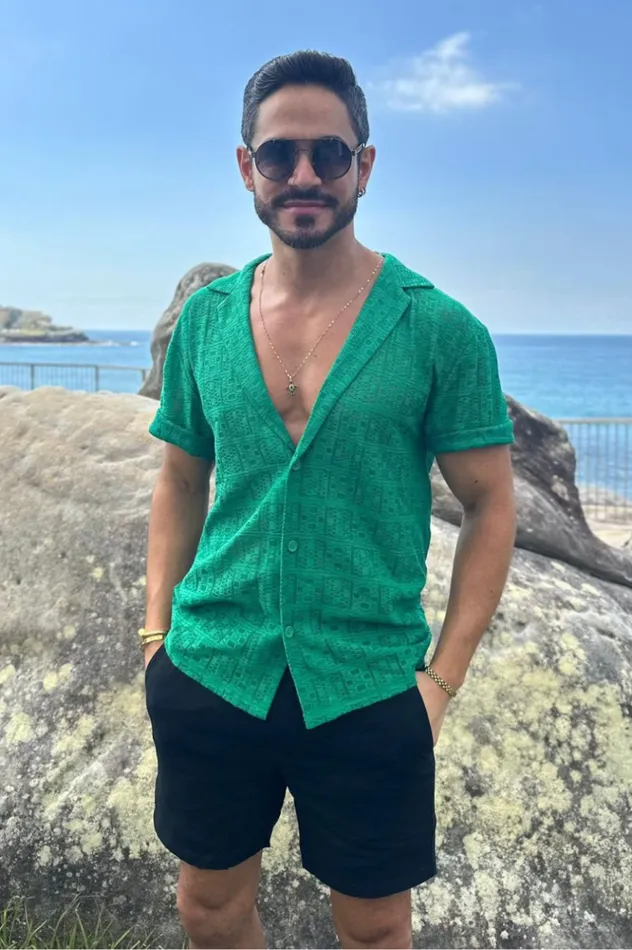 Men Shirts Runaway The Label MATILO SHIRT Green