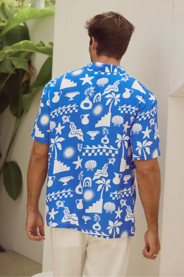 Men Shirts Runaway The Label MATTY SHIRT Bluewhite