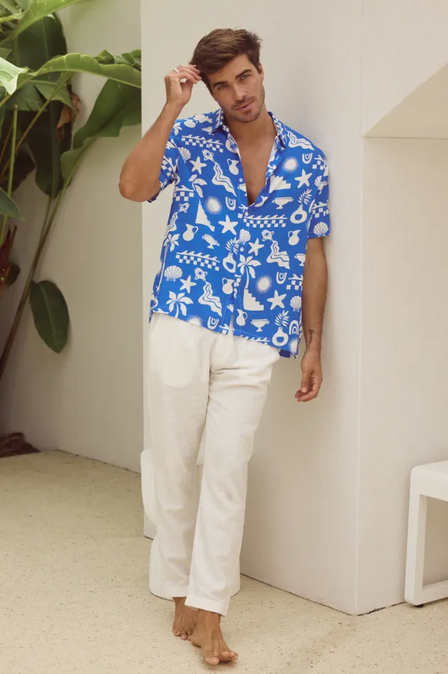 Men Shirts Runaway The Label MATTY SHIRT Bluewhite