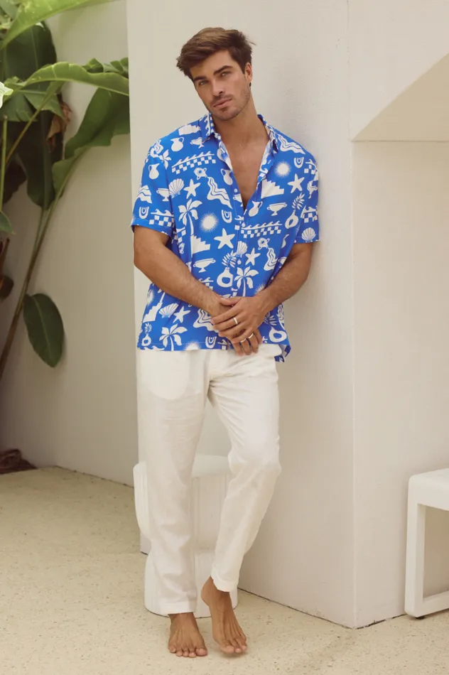 Men Shirts Runaway The Label MATTY SHIRT Bluewhite