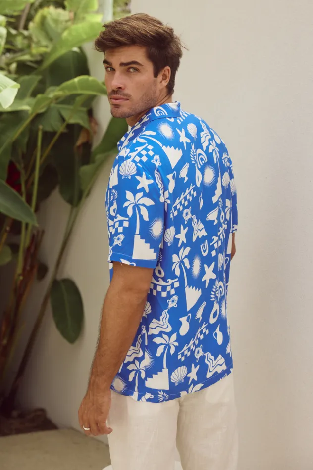 Men Shirts Runaway The Label MATTY SHIRT Bluewhite