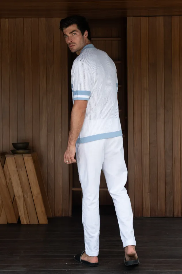 Men Shirts Runaway The Label OWEN SHIRT Whiteblue