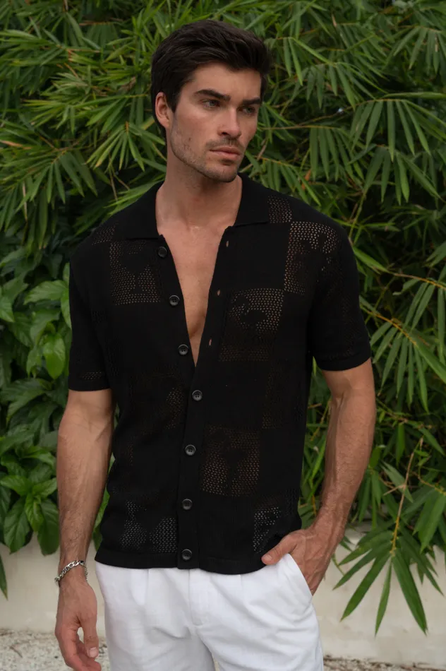 Men Shirts Runaway The Label PATRICK SHIRT Black
