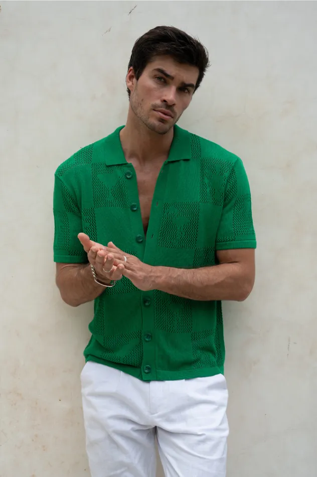 Men Shirts Runaway The Label PATRICK SHIRT Green