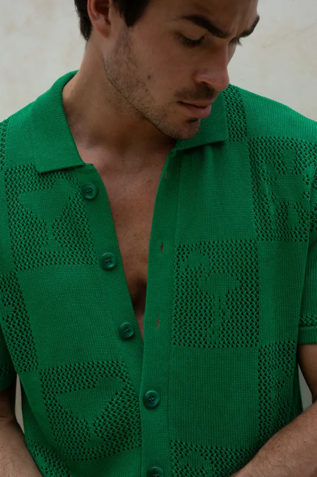 Men Shirts Runaway The Label PATRICK SHIRT Green