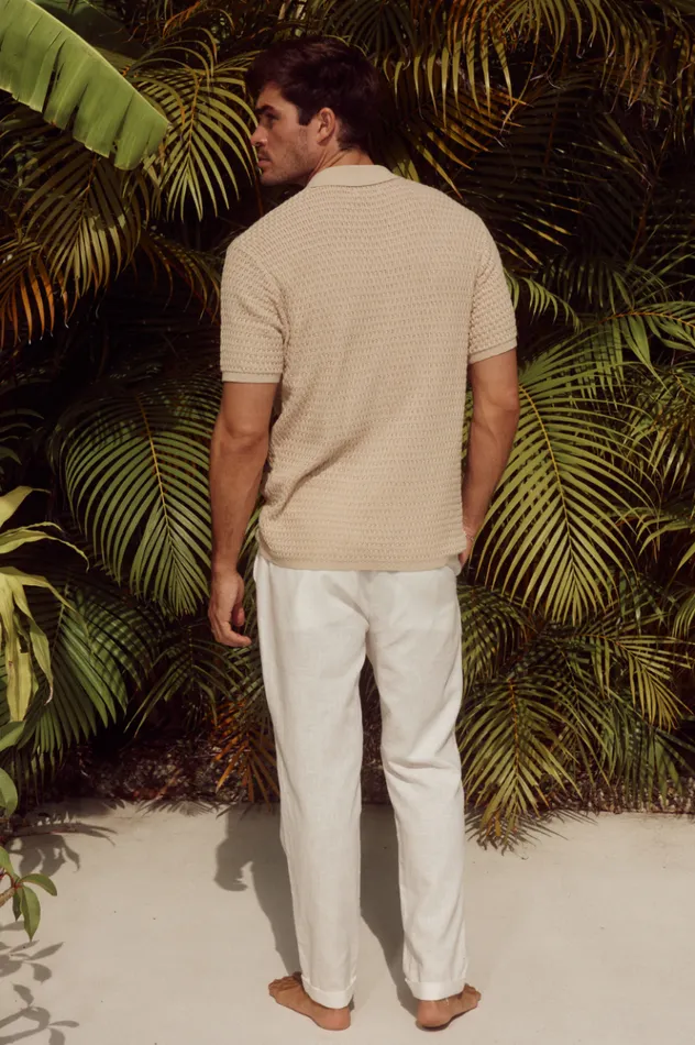 Men Shirts Runaway The Label PHOENIX KNIT SHIRT Sand