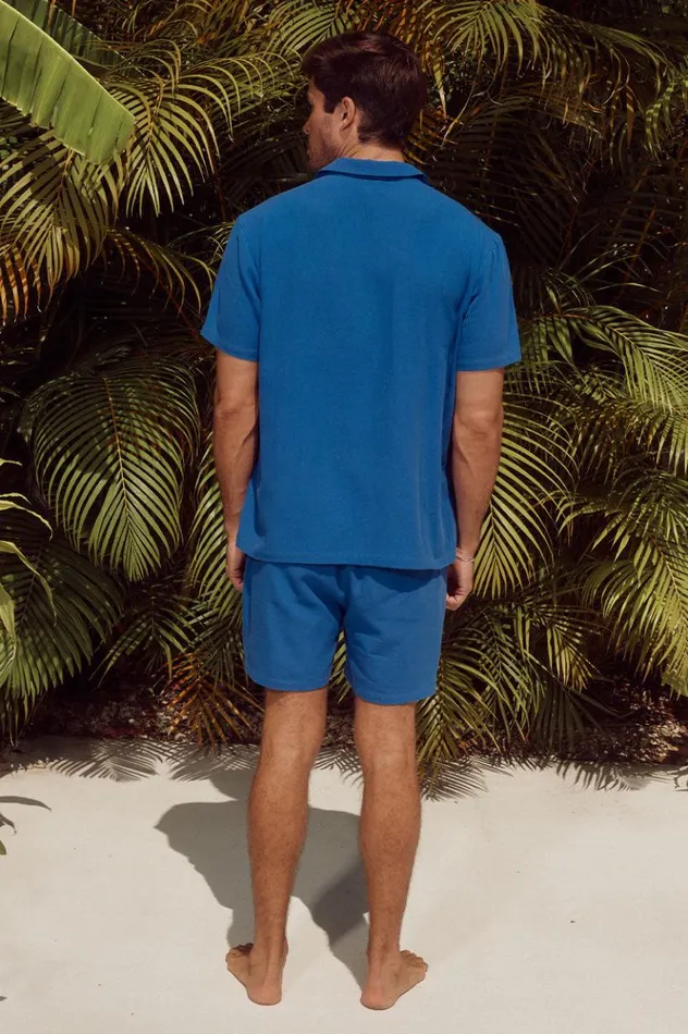 Men Shirts Runaway The Label POOLSIDE SHIRT Blue