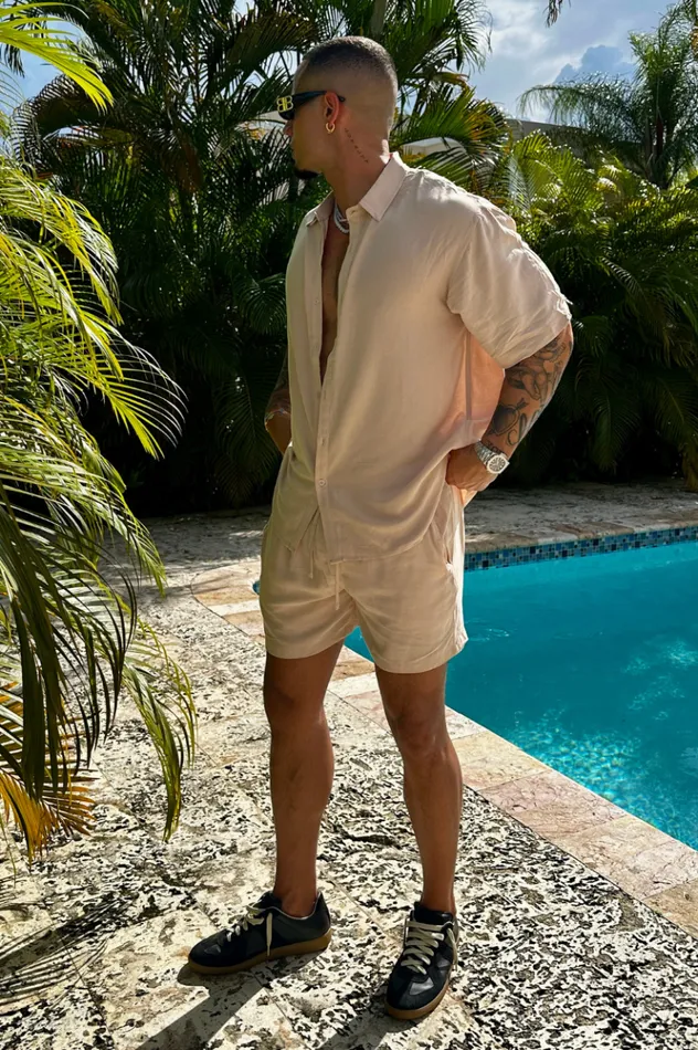 Men Shorts Runaway The Label ALARIC SHORT Sand