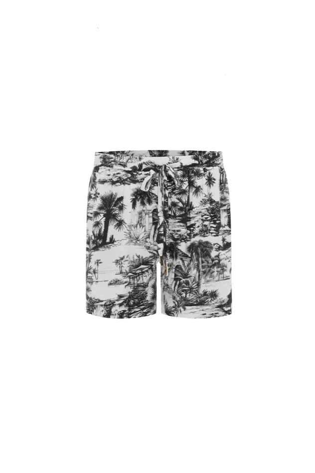 Men Shorts Runaway The Label PALMS SHORT Palm Print