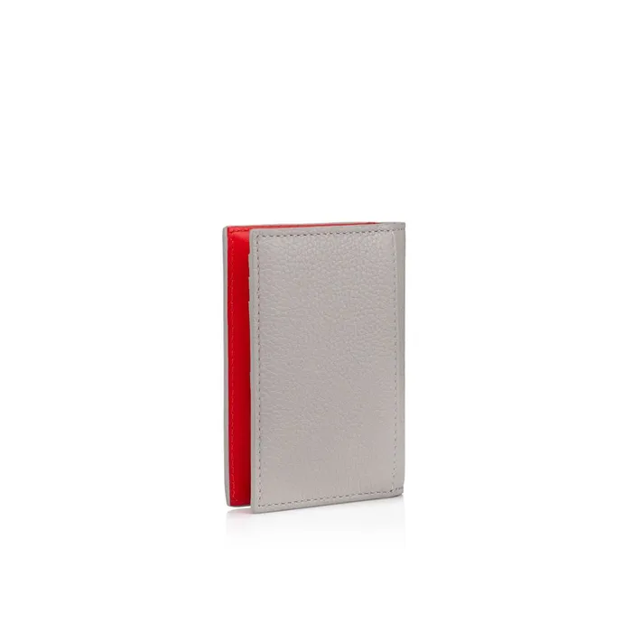 Men Sifnos Card Holder Card Holder 8211 Grained Calf Leather And Rubber 8211 Goose Grey Christian Louboutin Wallets and Cardholders