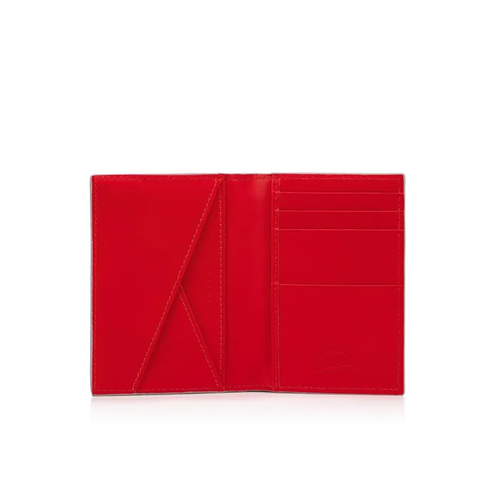 Men Sifnos Card Holder Card Holder 8211 Grained Calf Leather And Rubber 8211 Goose Grey Christian Louboutin Wallets and Cardholders