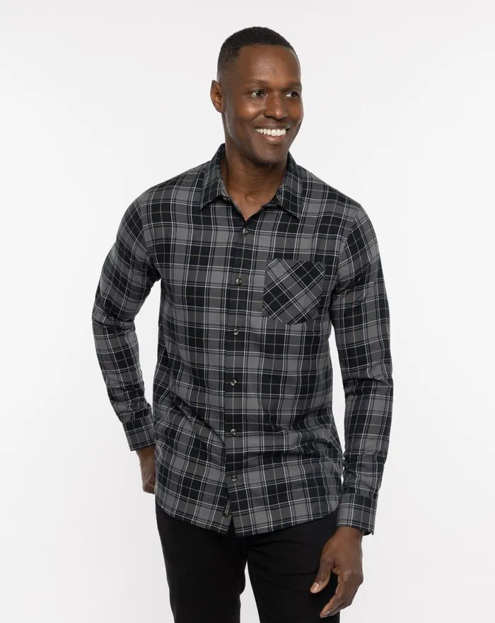 Men SIR TRAVIS BUTTONUP Black TravisMathew ButtonUps