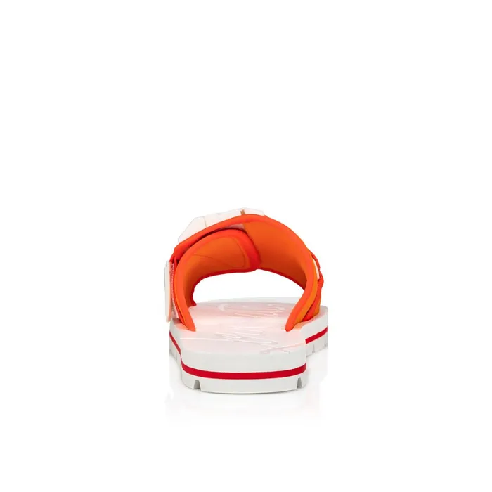 Men Siwa Clip Sandals 8211 Neoprene 8211 Fluo Orange Orange Christian Louboutin Sandals and Espadrilles